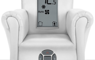 Thermostat in the shape of an airchair
